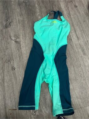 Speedo Teal and Navy Girls' One-Piece Competitive Swimsuit